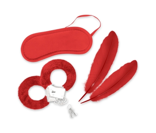 Lover's Dream 4-Piece Soft Bondage Essentials Kit Red Beginner Set