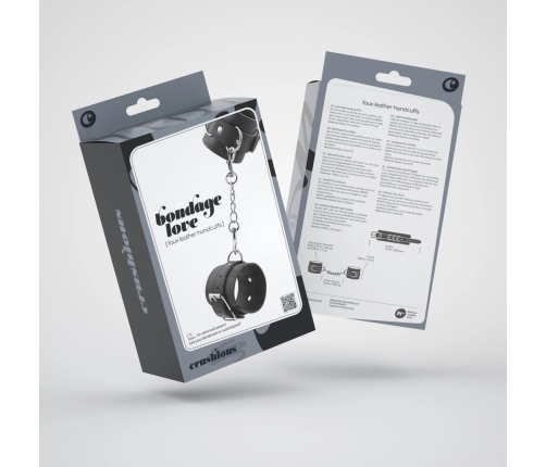 Bondage Love Leather Adjustable Cuffs Black - Faux Leather, Universal Fit