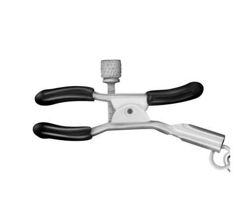 Fetish Fantasy Series Adjustable Silver Chain Clamp Set - Metal & Rubber