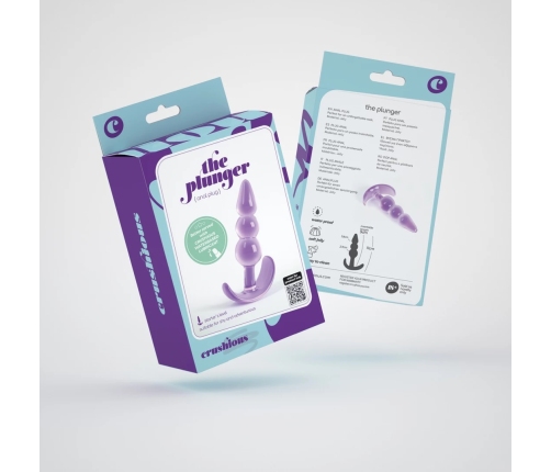 Crushious The Plunger Silicone Plug Lila 9cm Flexible Base Comfort Fit