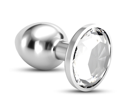 Crushious Bijou Intimate Plug Large Clear Metal Decorative Gem