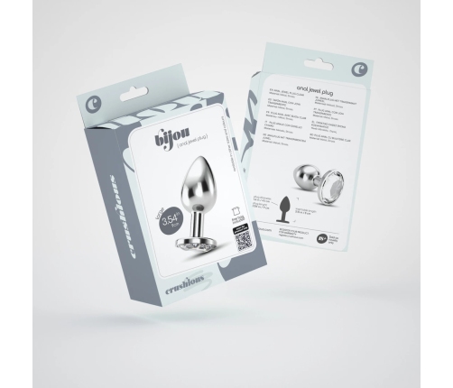 Crushious Bijou Intimate Plug Large Clear Metal Decorative Gem