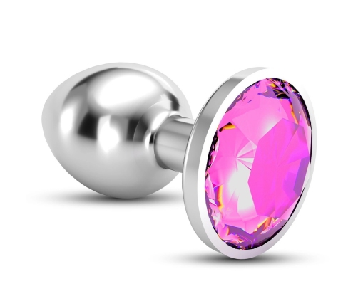 Crushious Bijou Anal Jewel Plug Medium Pink - Elegant Metal Accessory 7 cm