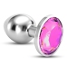 Crushious Bijou Metal Intimate Plug Large Pink - Decorative Crystal Finish