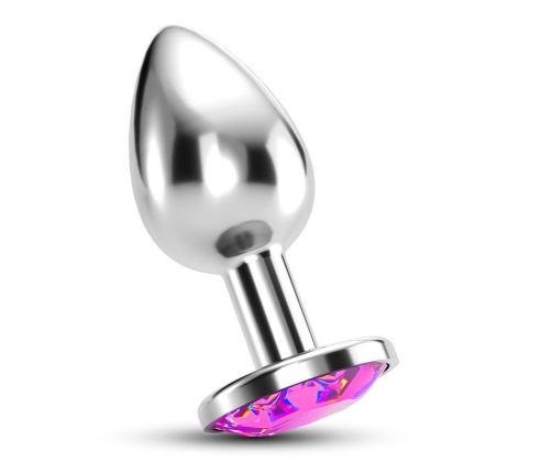 Crushious Bijou Metal Intimate Plug Large Pink - Decorative Crystal Finish