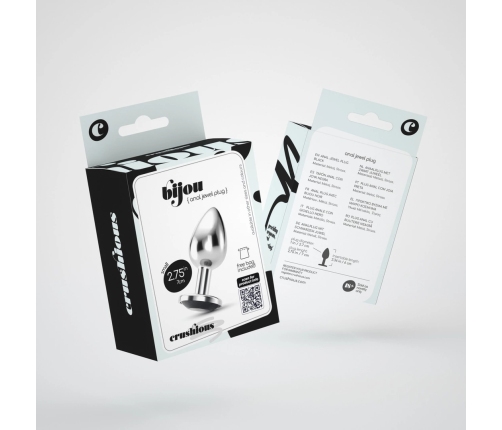 Crushious Bijou Anal Jewellery Plug Small Black Metal 6cm