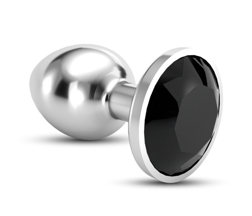 Crushious Bijou Large Black Metal Jewel Plug - 8 cm, 4.1 cm Diameter