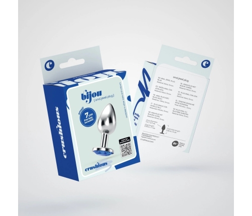 Crushious Bijou Intimate Jewelry Plug Small Blue Metallic 6 cm