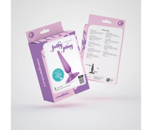 Crushious Jolly Lila Silicone Comfort Plug with Suction Base 9cm