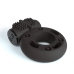 Crushious Booster Black Ring with Vibrating Bullet, Adjustable Size