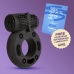 Crushious Booster Black Ring with Vibrating Bullet, Adjustable Size