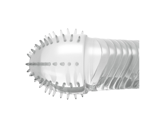 Crushious Ribbed Intimate Enhancement Sleeve Transparent 15.5cm