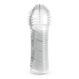 Crushious Ribbed Intimate Enhancement Sleeve Transparent 15.5cm Crushious Ribbed Intimate Enhancement Sleeve Transparent 15.5cm