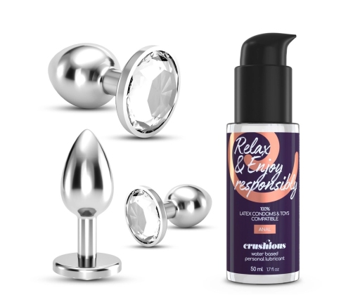 Crushious Bijou Wet Train Trio Set - 3 Metal Jewel Accessories Clear