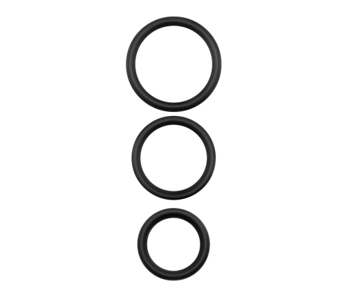 Bandoleros Silicone Ring Set Black - 3 Sizes, Flexible Medical-Grade