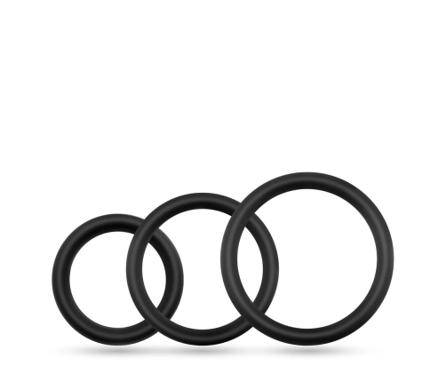 Crushious Daltons Silicone Ring Set Black - 4-Piece Adjustable Kit