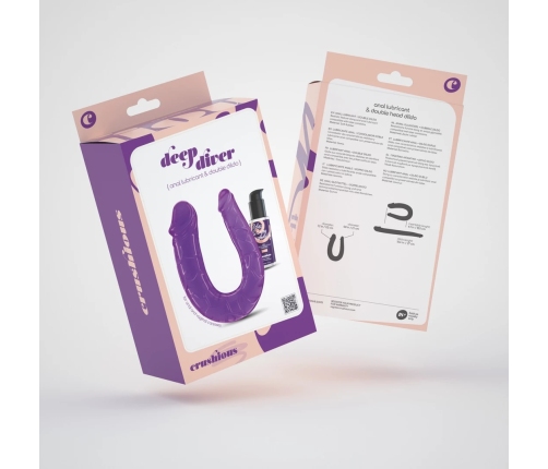Crushious Deep Diver Intimate System with Double-Ended Model & Anal Lubricant 50ml Purple