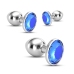 Crushious Bijou Anal Train Trio Blue - 3-Piece Metal Plug Set with Jewels