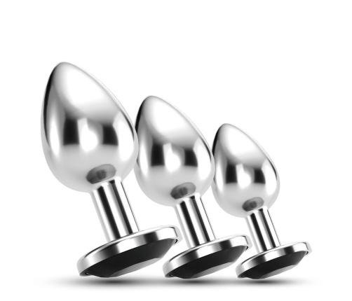 Crushious Bijou Black Trio - Set of 3 Metal Intimate Jewels, Different Sizes