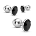 Crushious Bijou Black Trio - Set of 3 Metal Intimate Jewels, Different Sizes