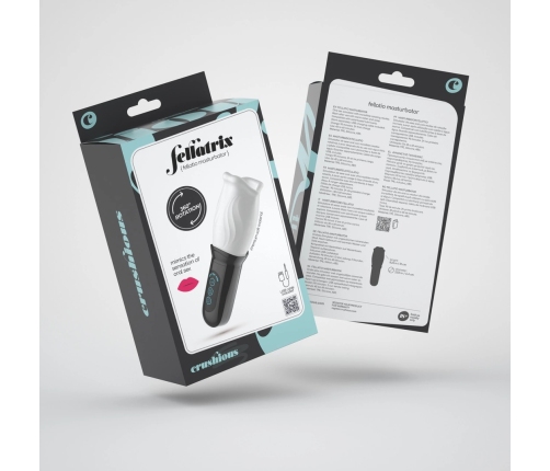 Crushious Fellatrix Rotating Intimate Device White 21cm USB Waterproof