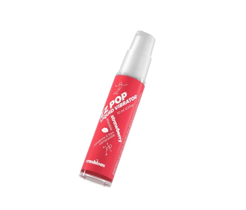 ZZ Pop Kissable Liquid Strawberry Vibrating Gel 10ml - Flavoured Sensation