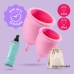Minerva Menstrual Cups Set with Pouch & Cleaner S/L Pink - Medical Silicone