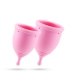 Minerva Menstrual Cups Set with Pouch & Cleaner S/L Pink - Medical Silicone