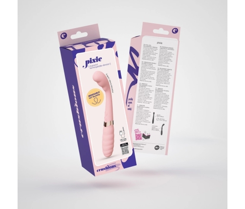 Crushious Pixie Flexible Dual-Ended Vibrating Massager Pink 20cm