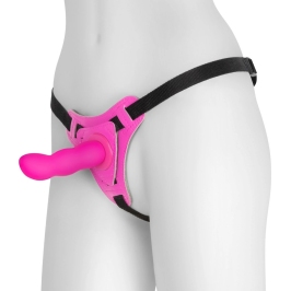 Crushious Snapper Pink Adjustable Strap-On Harness Silicone Set 12.5 cm