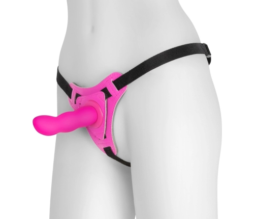 Crushious Snapper Pink Adjustable Strap-On Harness Silicone Set 12.5 cm