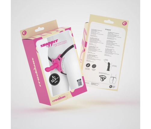 Crushious Snapper Pink Adjustable Strap-On Harness Silicone Set 12.5 cm