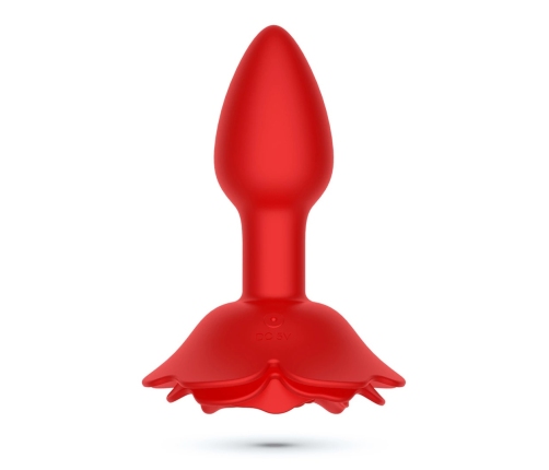 Crushious Giulietta Rotating Rose Plug Red 7.7cm with Remote Control