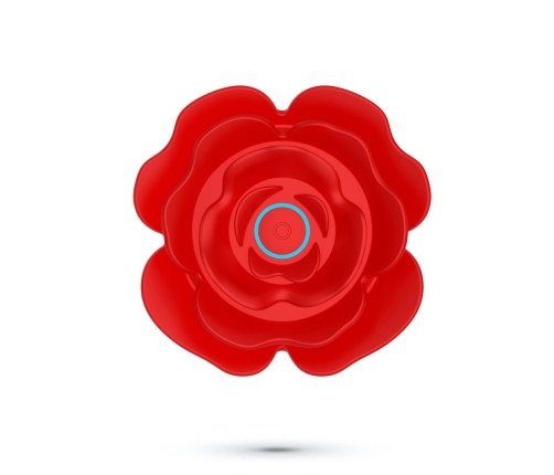 Crushious Giulietta Rotating Rose Plug Red 7.7cm with Remote Control