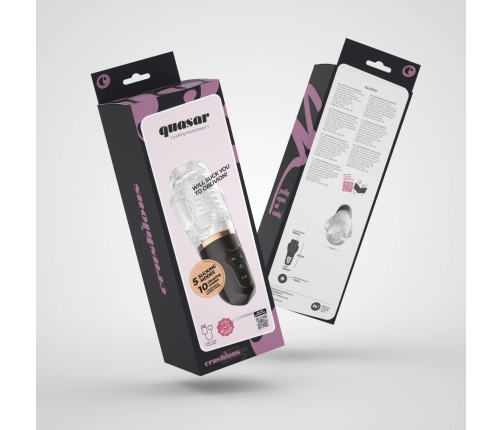 Crushious Quasar Transparent Intimate Device with Suction & Vibration, 20cm