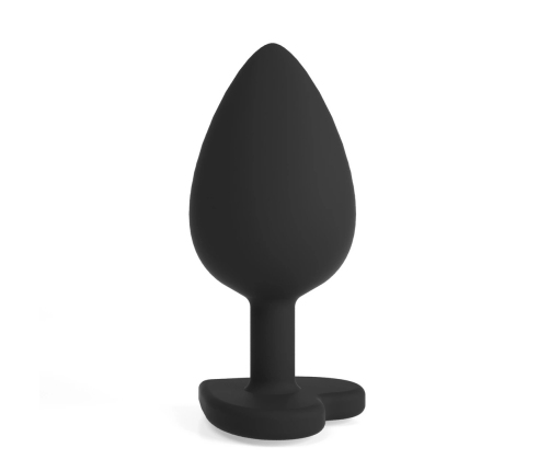 Crushious Cuore Medium Plug with 4 Interchangeable Jewels Black 8cm