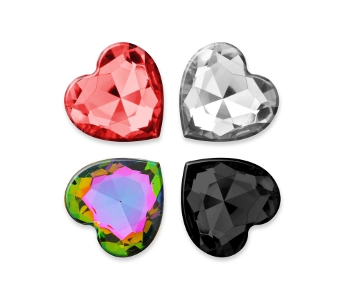 Crushious Cuore Medium Plug with 4 Interchangeable Jewels Black 8cm