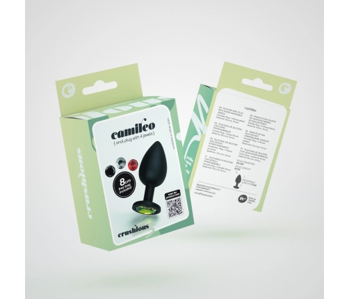 Crushious Camileo Black Medium Plug - Silicone with 4 Interchangeable Jewels