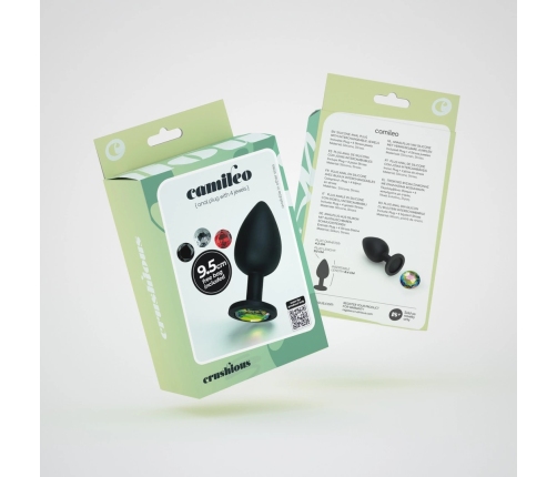 Crushious Camileo Large Intimate Plug with 4 Interchangeable Jewels Black