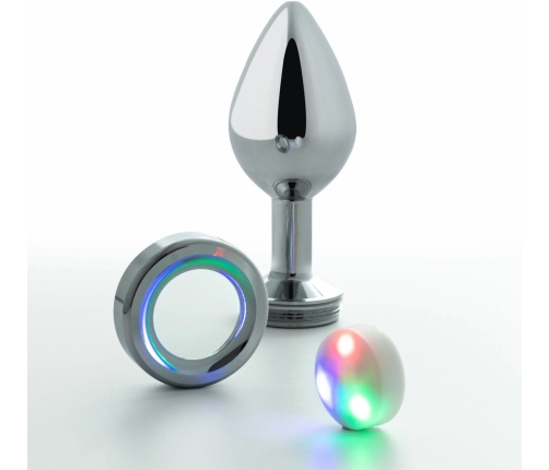 Crushious Borealis Metal Plug Small Silver RGB LED Light System 7.2cm