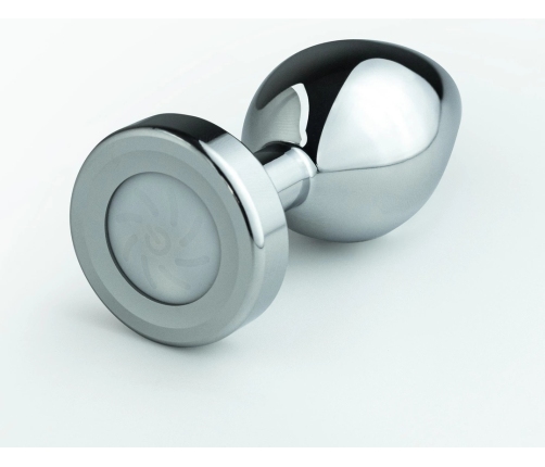 Crushious Borealis Medium Metal Plug RGB LED Silver 8.5cm Ergonomic Design