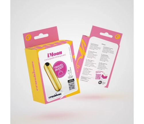 Crushious iMoan Golden Rechargeable Compact Vibrating Bullet 10 Modes