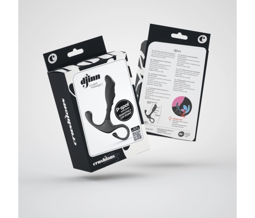 Crushious Djinn Silicone Prostate Stimulator Black 10.5cm Ergonomic Design