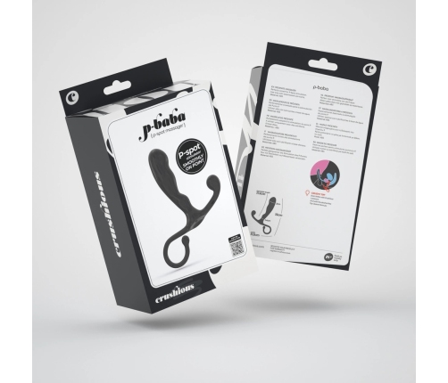 Crushious P-Baba Black - Ergonomic Prostate Wellness Device, 15 cm