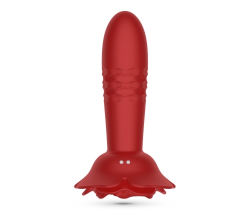 Crushious Romeo Intimate Rose Plug Red with Thrust & Remote Control, 14.2 cm