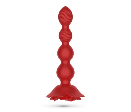 Crushious Rosaline Rotating Rose Plug Red - Remote Control, 19 cm
