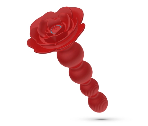 Crushious Rosaline Rotating Rose Plug Red - Remote Control, 19 cm
