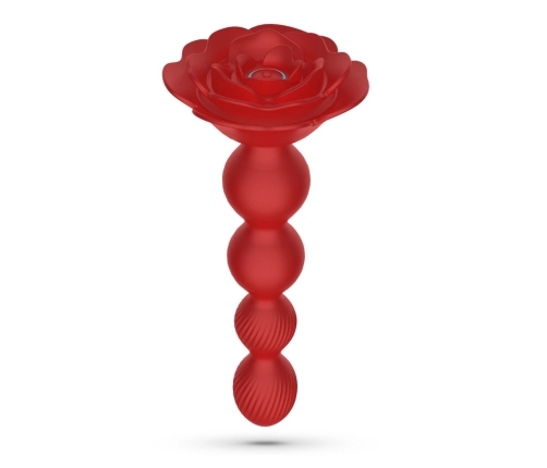 Crushious Rosaline Rotating Rose Plug Red - Remote Control, 19 cm