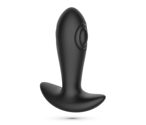 Crushious Octo Black Remote-Controlled Tapping Plug, 12 cm, 10 Modes