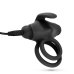 Crushious Thumper Double Vibrating Ring with Remote - Black, Silicone, 8.5 cm